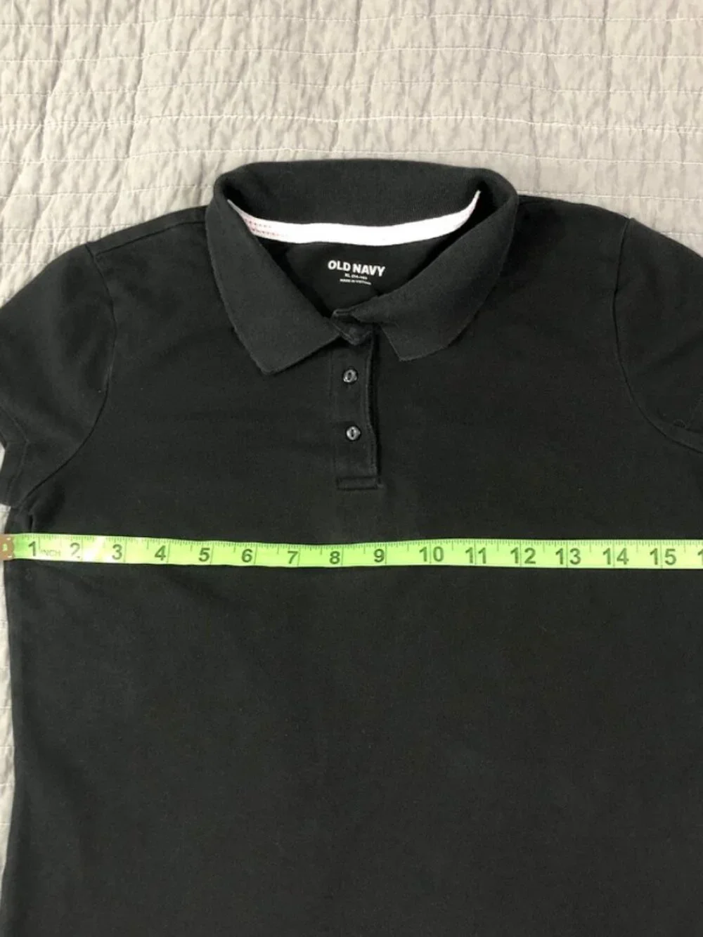 4/$15 Old Navy Polo Shirt Girl XL 14-16 Black Classic School Preppy